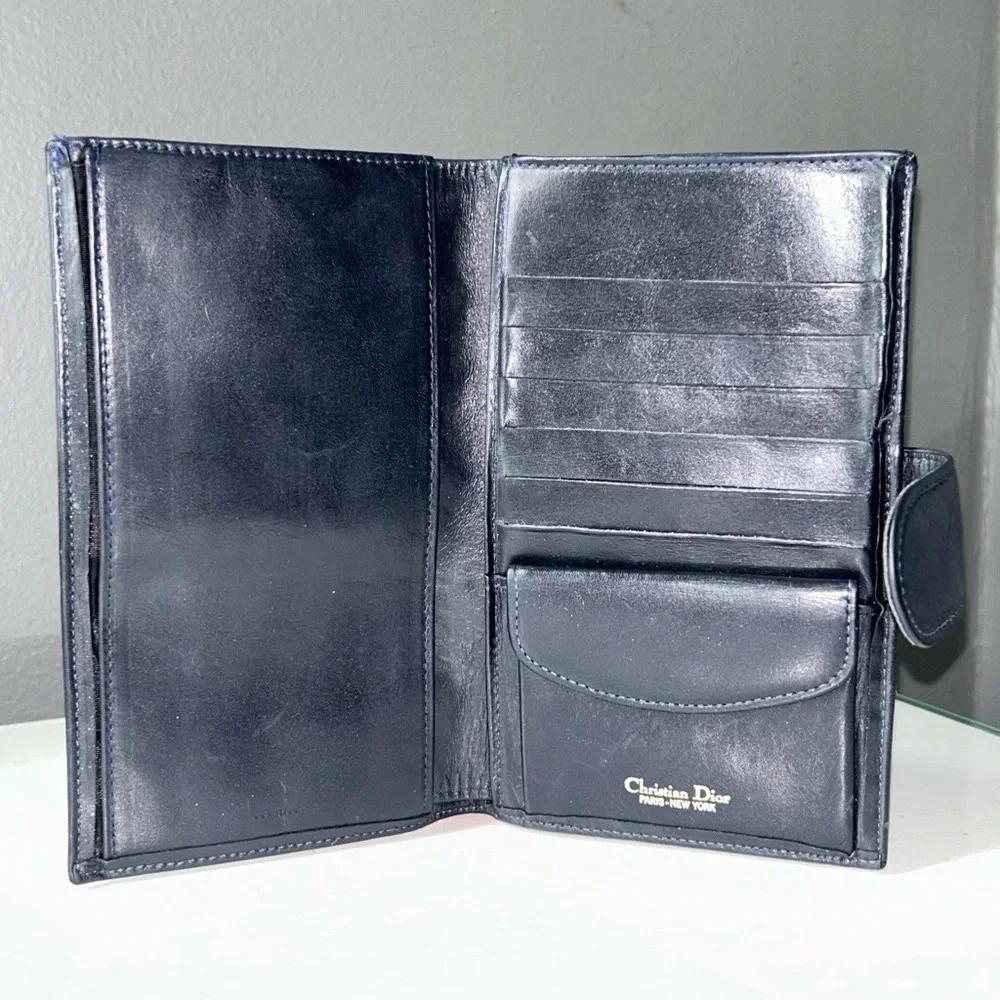 Christian Dior Vintage Oblique Trotter Snap Wallet